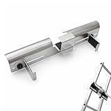 WHLZYEVA Premium Aluminum Gutter Guard for Ladders - Universal Ladder Stabilizer & Roof Protector - Prevents Gutter Damage & Enhances Safety - Fits Ladders Up to 18.9 Inches Wide