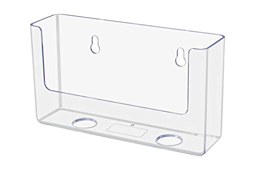 Marketing Holders 12 Pack Postcard Holder 6 Inch Wide Wall Mount or Tabletop Index Card Display Clear Acrylic Literature Organizer Rack Single Pocket for Offices Retail Stores and Tradeshows