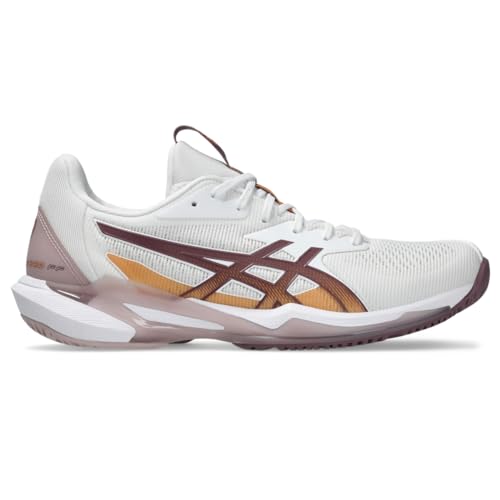 ASICS Women's Solution Speed FlyteFoam 3 Tennis Shoes, 9, White/Dusty Mauve