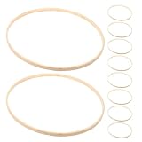 VILLCASE Aros para Manualidades de Madera Redondos 30 CM 10 Piezas Base Artesanal para Guirnaldas y Proyectos DIY en Bodas y Decoración Floral