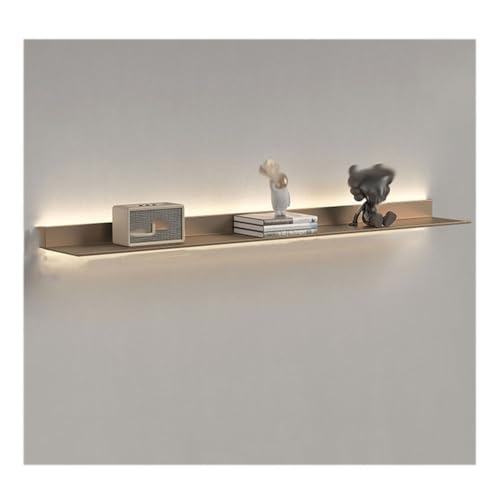 Étagère murale LED flottante en bois pour plantes et livres, rangement salon