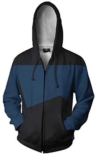Greed Land Space Trek 3D Print Zipper Hoodies Jacket Halloween Cospaly Costume