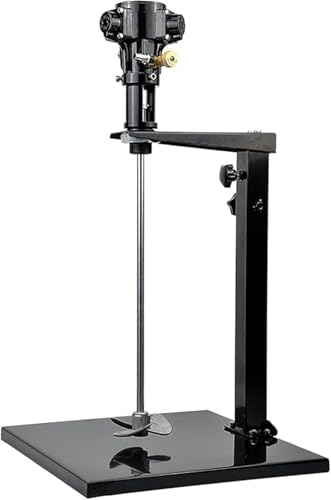 Power Mixer Pneumatic Agitator Clamp-On Drum Agitator Industrial-Grade Pneumatic Shaker Paint Stirring Tool，Pneumatic Paint Mixer Machine 5 Gallon Air Agitator with Adjustable Stand, 1/8 Pne