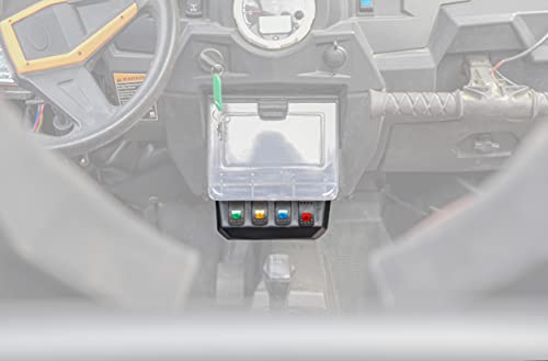 Switch Panel For Polaris Rzr Xp 1000, Sautvs Under Dash Switch Case With 4 Rocker Switches For Polaris Rzr Xp 1000 2014-2018 Accessories #TOP1