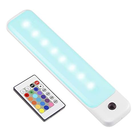 LUXSWAY LED Color Light Bar with Battery Operated,Dimmable Night Lighting, Stick On Light Bar Mulit-Color Changing for Closet,Stair,Shelf, Under Cabinet,DIY Effect Cover