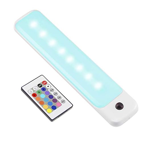 LUXSWAY LED Color Light Bar with Battery Operated , Wireless Dimmable Night Lighting , Stick On Light Bar Mulit-Color Changing for Closet ,Stair ,Shelf, Under Cabinet ,DIY Effect