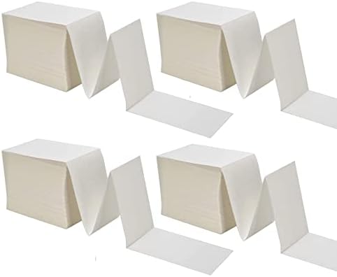 9527 Product Fanfold 4 x 6 Direct Thermal Labels White Perforated Shipping Labels,1000 Labels per Stack,4 Stacks Total 4000 Labels