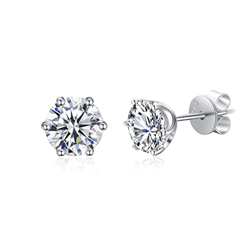 Hottie Honey 2Ct Moissanite Stud Earrings 925 Sterling Silver Earrings For Women Men (18K White Gold)… #TOP1