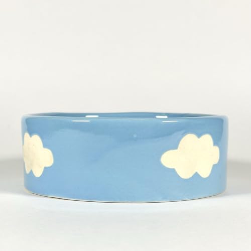 Image of SNS Handmade Ceramic Serving Bowl Set (Set of 2) | Microwave Safe Cute Ceramic Bowl Set | Aesthetic Snack, Salad, Cereal, Dessert & Soup Bowl | Premium Kitchen & Breakfast Bowl (Cloud Nine Bowl)