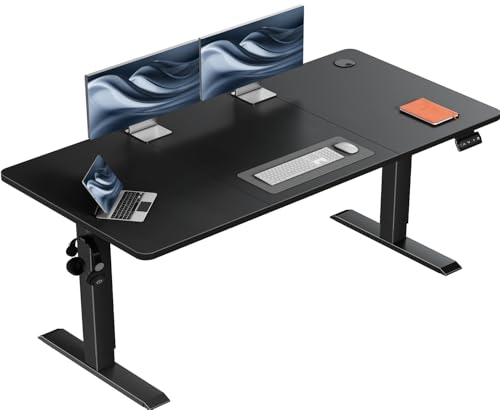 Flamaker Höhenverstellbarer Schreibtisch, Elektrischer Schreibtisch Höhenverstellbar für Steh-Sitz, Computertisch mit Memory-Funktion, Stabiler Tisch Standing Desk, Bürotisch,140 x 60 cm,Schwarz Flamaker Höhenverstellbarer Schreibtisch, Elektrischer Schreibtisch Höhenverstellbar für Steh-Sitz, Computertisch mit Memory-Funktion, Stabiler Tisch Standing Desk, Bürotisch,140 x 60 cm,Schwarz