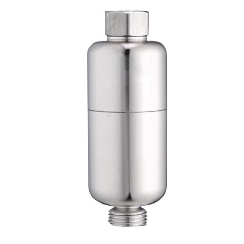 Generic Durable 304 Stainless Steel Whole House Washing Machine Sediment Filter - BPA-Free, Maintenance-Free Inline Filter with Stainless Steel Lids for Improved Laundry and General Home Use, T45-4