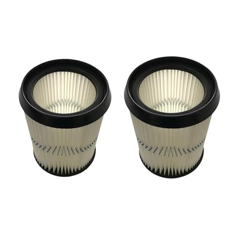 2 PACK KLEAN AIR 17812 Replacement Blue Stripe Cartridge Filter Compatible with Crafts man Replace Part 17812 9-17812 73108 Pleated Paper Vacuum Dirt Filter for most 5,6,8,12 gallon vacs before 1988