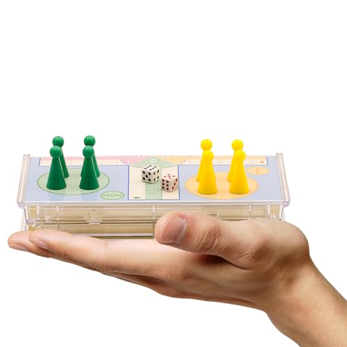 Mini Ludo Juego de Mesa Magnético Plegable 15x15 cm miniatura 5
