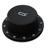 d+ キッチンタイマー マグネット付き (ゼンマイ式) アナログ/電池不要 (最大60分) 回す/簡単操作 (アウトドア) 最大60分