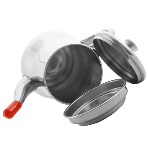 OFFIGAM Contenitore Olio con Filtro Perdita in Acciaio Inossidabile Separatore Grasso per Cucina e Facile da Usare