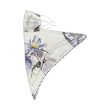 Save the Girls Soft Solution Scarf Mask (White/Purple Floral Print) – Adjustable Fashion Face Mask Neck Gaiter – Cute Face Mask Made of Polyester, Balaclava Mask for Women – Womens Fashion Bandana
