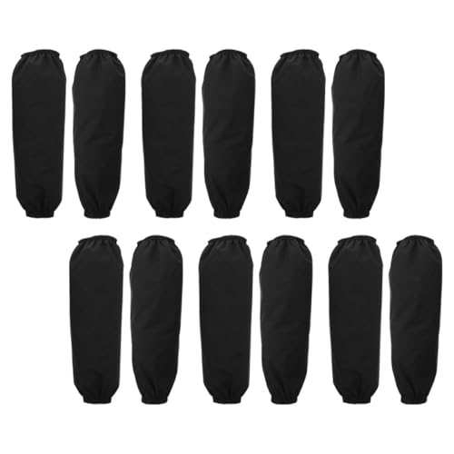 Manguitos impermeables para cocina EXCEART contra manchas de aceite, 6 pares de mangas negras
