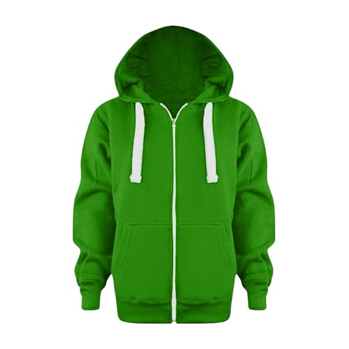 Toddler Casual Sweatshirt Zip Up Hooded Sports Jacket with Pocket Kids Boys Girls Athletic Hoodie Green 5-6 Years Kids 4Th of July Shirt