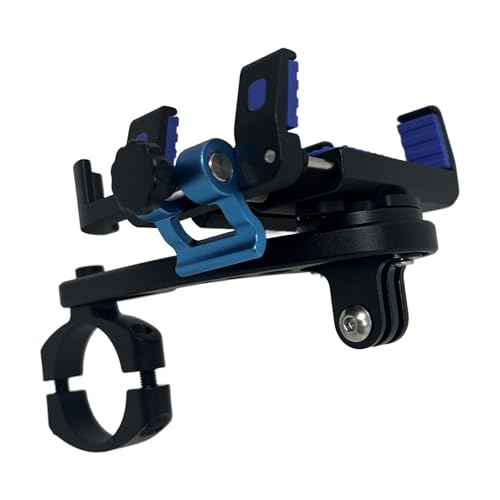 BiKase BiKGrip Bike Phone Holder with Computer Mount Garmin Compatible Bracket, Handlebar Cell Phone Clamp, for Any Phone 4.7