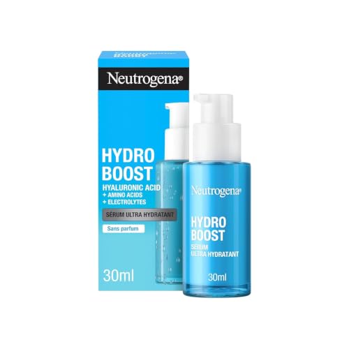 Neutrogena Hydro Boost Siero Ultra Idratante, Siero viso Acido Ialuronico leggero e ad assorbimento rapido, Face serum per una pelle luminosa e una barriera cutanea più forte, 1 x 30 ml