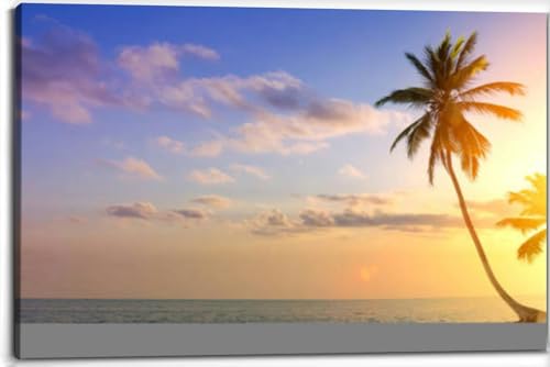 Canvas Wall Art for Living Room Bedroom Summer vacation Palm