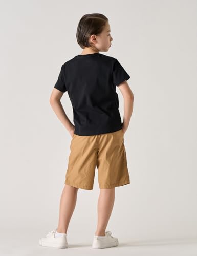 Image of LAPASA Boys & Girls Cotton T-Shirts 4 Pack Tagless Tees for 3T-13Y Kids K01 | Ribbed Crewneck & V Short Sleeve Undershirts for Toddlers and Teens. Soft, Breathable, Ideal for School /Daily Wear /Sport