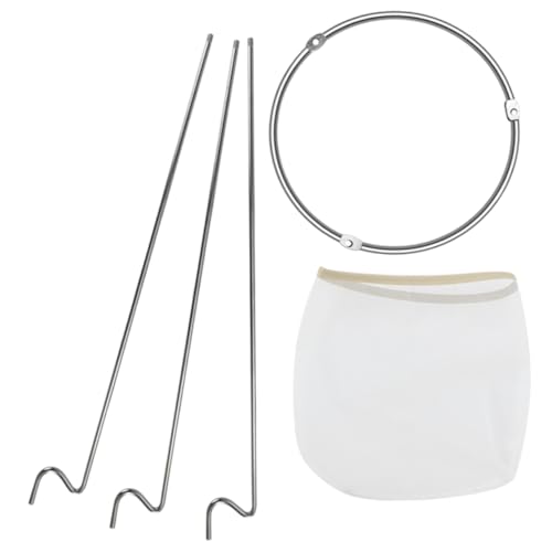 VERDANVERSE Reusable Juice Straining Bag with Stand Food Grade Mesh Filter for Wine Coffee Tea Yogurt Jam and Fruit Juice Strainer Lightweight and Portable Kitchen Sieve