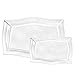 Premium Quality Heavyweight Clear Hard Plastic Serving Trays | Value Pack 6 Piece Set - 3 Trays - 12.5" x 8.35" And 3 Trays 8.75" x 6.125"