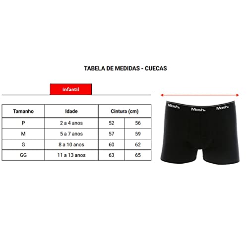 Mash - Cueca Boxer 190.03, Meninos, Vermelho, G