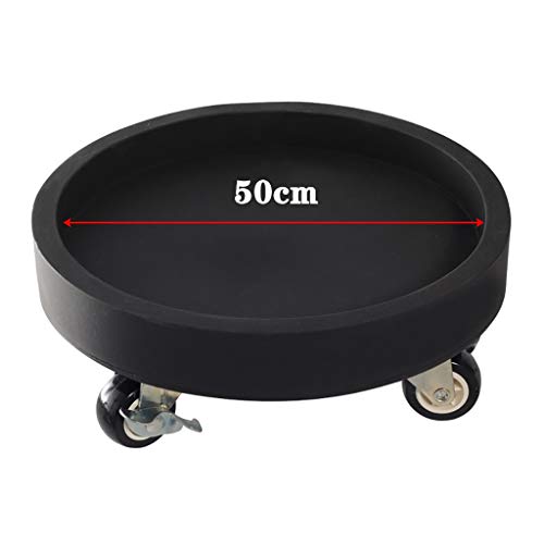 Plateau à roulettes pot de fleurs rond 50 cm pour aménager le balcon