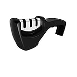 Knife Sharpener, FlatLED Kitchen Knife Sharpener, 3-Stage Knife Sharpening with Non-slip handle Tool for Straight, Ceramic, Pocket, Fruit and Chef Knives Helps Repair, Restore and Polish Blades