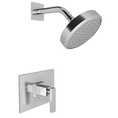 Newport Brass3-2044BP/03N Shower Trim Package with Single Function Shower Head from the Secant Collection, Polished Brass Uncoated