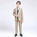 Boys Suits 6 Piece Tuxedo Set with Blazer Jacket Dress Shirt & Pants Vest Tie Brooch for Kids Wedding Prom for 1-14 Years