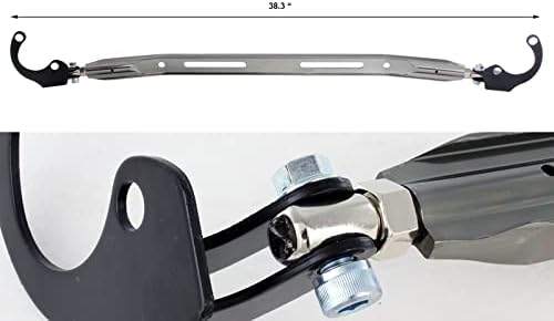 HYPERSPEED Strut Bar Front+Rear+Upper+Lower Tower Brace Bar 4PCS CNC Aluminum Fit for Honda Civic/CRX/Civic Del Sol Fit for Acura Integra, Automotive Replacement (All 4PCS w/ 23" Rear Lower, Gunmetal)