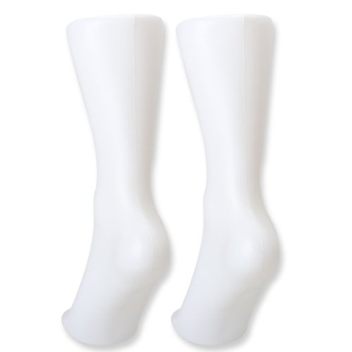 Vktech 2Pcs Female Foot Sock Sox Display Mold Short Stocking Mannequin White #TOP3