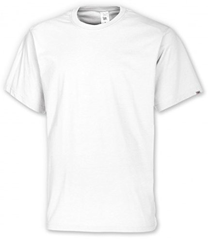 BP 1621-171-21-3XL Unisex-T-Shirt, 1/2 Ärmel, Rundhals, Länge 70 cm, 180,00 g/m² Stoffmischung, weiß, 3XL