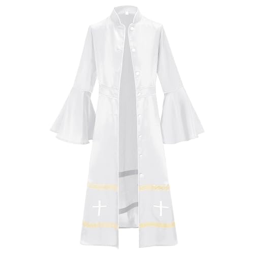 Soutane moine médiéval rouge et costume d'éloge de louange homme