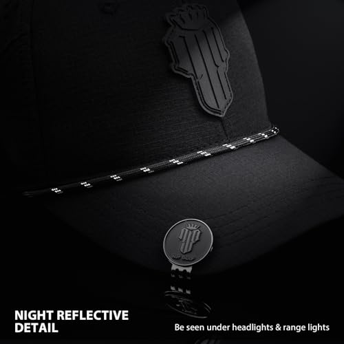 Image of NJF Golf Hat Men - Breathable Mens Golf Hats, Adjustable Rope Hook and Loop Style Cap, Convenient Cap with Tee Holder