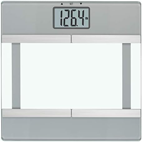 InstaTrack igital Bathroom Scale with Body Fat/BMI Monitoring Plus Athlete Mode, One Size, Silver