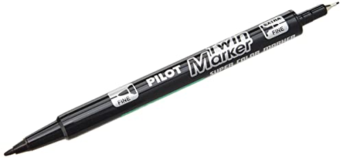 Pilot Twin Marker BeGreen marqueur permanent noir double pointe qui ne bave pas - 4