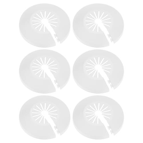 M METERXITY 6-Pack Pipe Cover Decoration, Suit for 14mm-28mm Outer Diameter Flange Water Pipe Escutcheon Water Pipe Drain Line Cover for Radiator Pipe/Water Drain Tube [White]