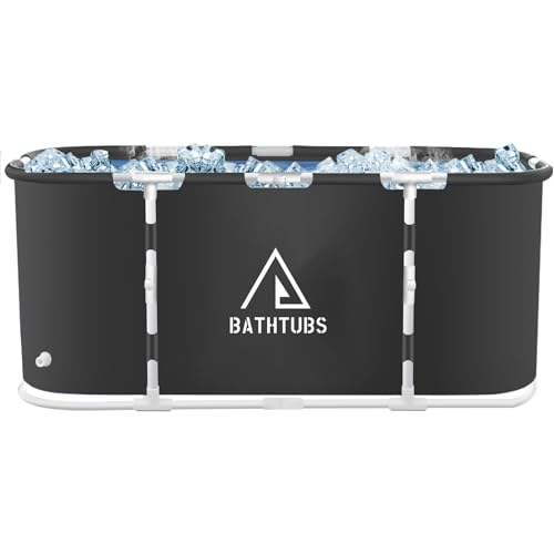 Portable Foldable Bathtub,Separate Family Bathroom SPA Tub,Soaking Standing Bath Tub