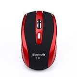 Silenciar Bluetooth Wireless Mouse recargable - el ratón del juego del ratón del ordenador con 4 Nivel ajustable DPI (800 ppp, 1200 ppp, 1600 dpi, 2400 dpi), ratón USB for el ordenador portátil, Mac,