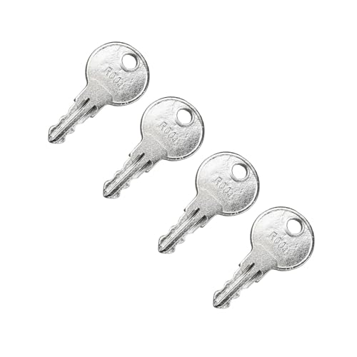 Image of R001 RV Keys 4Pcs, Universal Compartment Door & Baggage Lock Keys, Chrome Finish, Enhanced Security