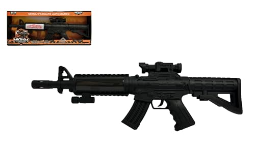 Mitra Giocattolo con Luci e Suoni cm 50 Fucile Giocattolo Bambini Mitra Pistola Giocattolo Mitra M4 Gioco con Luci e Suoni Mitragliatrice Giocattolo per Bambini a Batteria Gioco Fucile Mitragliatore