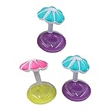 GREENADSCAPE Portavasos Inflables 3 Posavasos Flotantes con Forma De Hongo para Fiestas En La Piscina Color Aleatorio