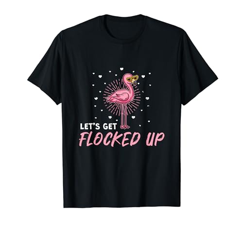 Divertido flamenco rosa lindo amante de los pájaros a juego para niñas y mujeres Camiseta