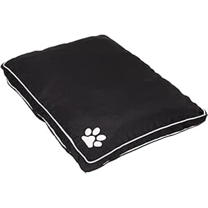 AmigoZone Large & Extra Large Waterproof Dog Bed Cushion Washable Zipped Mattress (Large, Black)