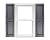 Polaris Homeside Raised Panel Vinyl Shutters (1 Pair) 14-1/2in. x 67in. - 410 Gray