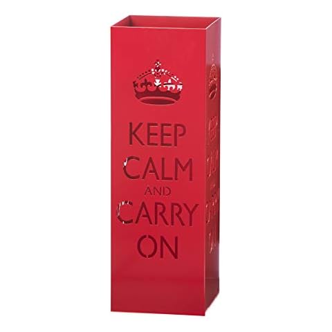 Mango Steam Keep Calm Red Umbrella Stand - for Entryway & Living Room Cover